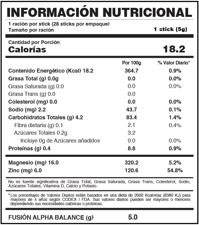 Información Nutricional