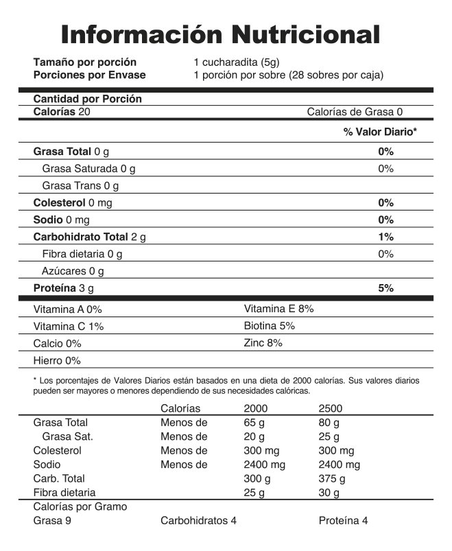 Información Nutricional