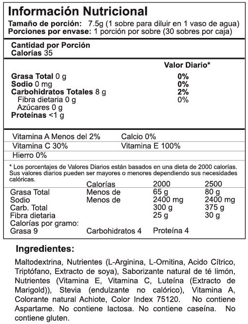 Información Nutricional