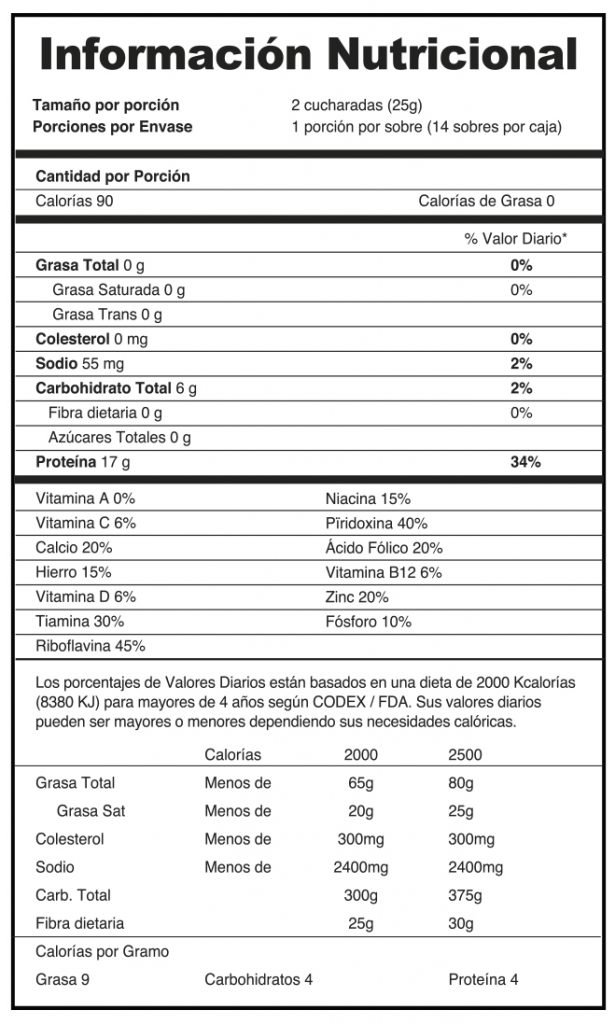 Información Nutricional