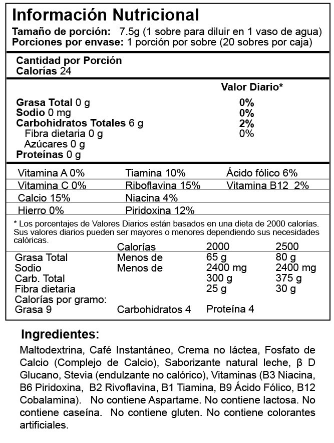 Información Nutricional