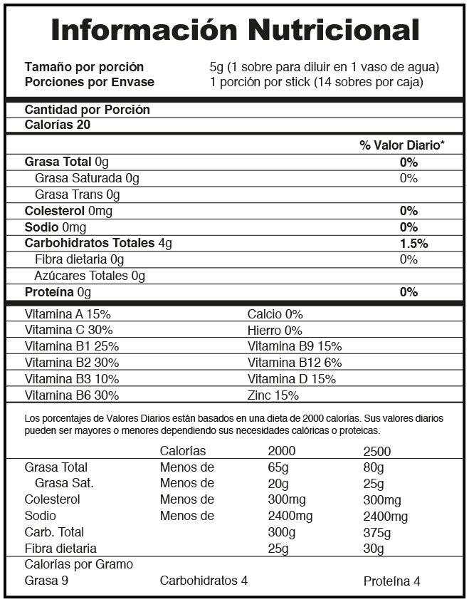 Información Nutricional